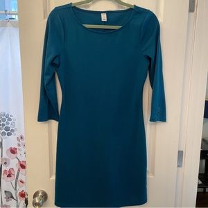 Teal ponte knit shift dress | Old Navy
